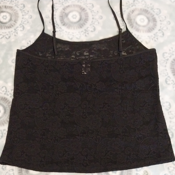 Morgan Taylor Black Lace Camisole and Matching Lace Boy Short - Picture 2 of 7